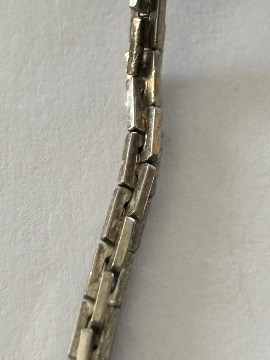 Catenine:  silber Kette mit Onyx Kugeln 800 – Usato da Langnau am Albis venduto da flusspflege 2