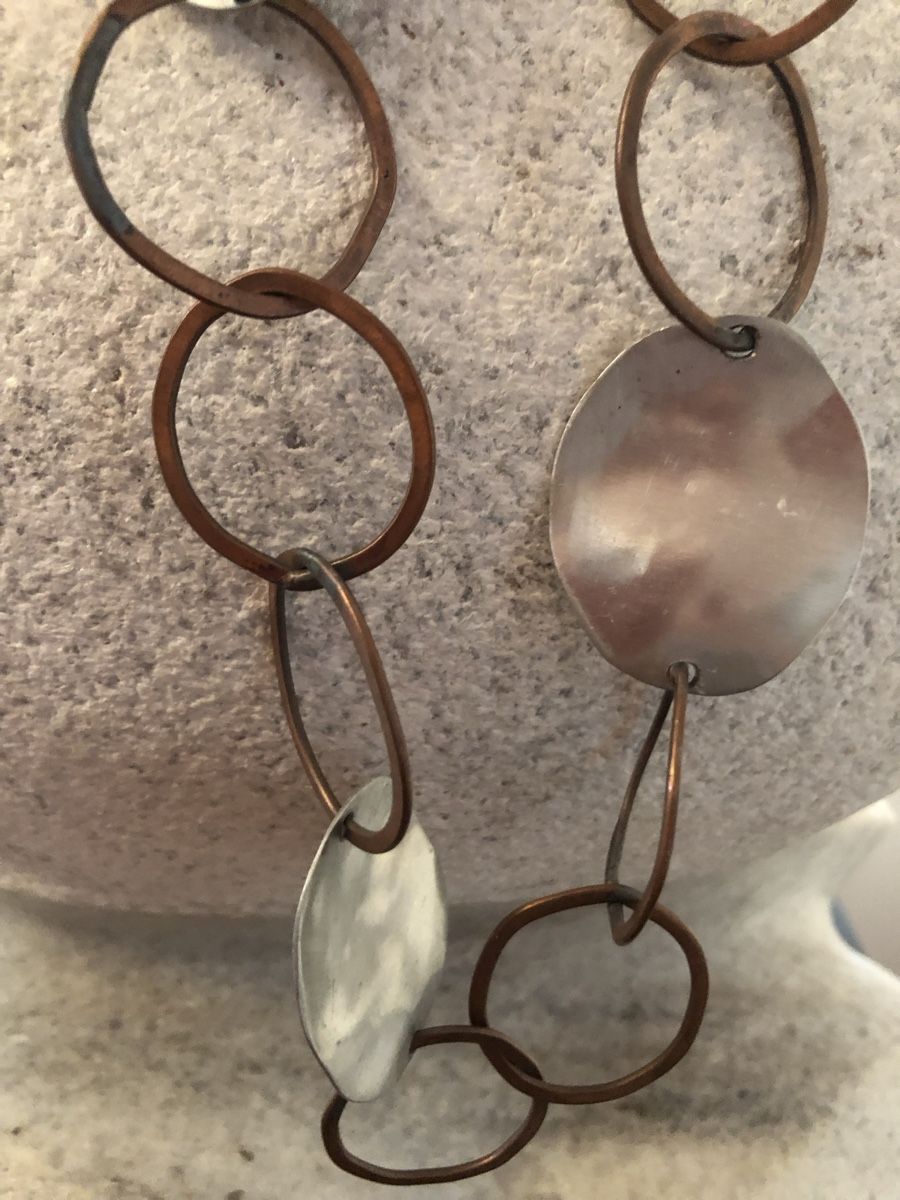 Catenine: Collana rame e acciaio, fatta a mano – Usato da Riva San Vitale venduto da bau64 3