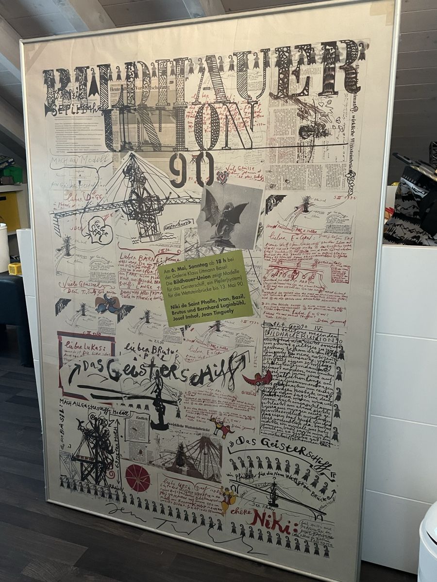 Poster & Bilder: Affiche Bildhauer Union 1990 Jean Tinguely – Gebraucht aus Vallamand von Bricbracbroc82 1