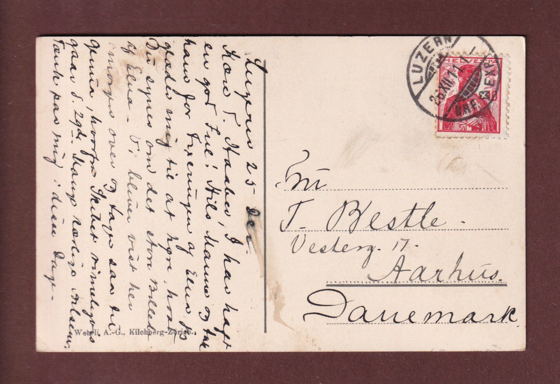 Cartoline postali: URIROTSTOCK - 1911 – Usato da Pully venduto da nicecards 1