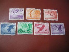 1935, EINHEIMISCHE VÖGEL, T 17z - T 23z, POSTFRISCH/**, SATZ
