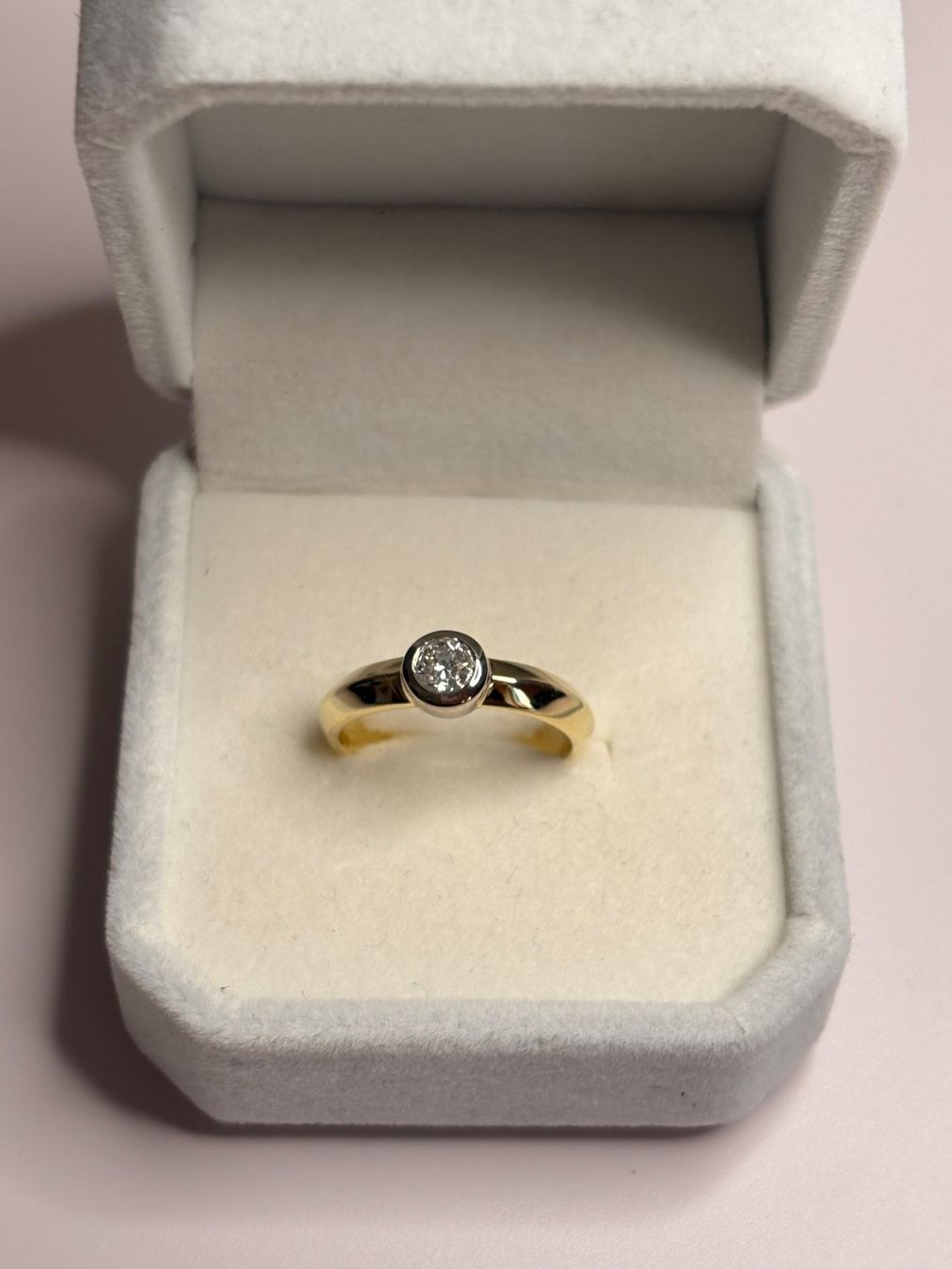 Anelli: Bague solitaire or avec diamant - Élégance durable! – Usato da Lausanne venduto da mel2dreams 3