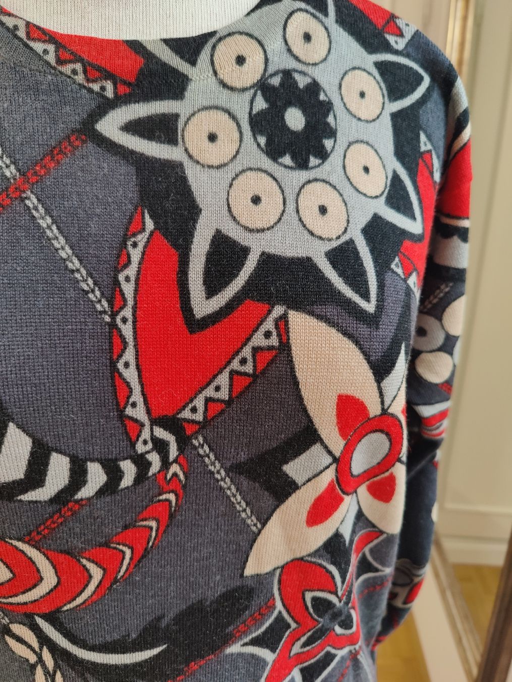 Pullover & Sweatshirts: Vintage Patterned Merino Wool Sweater – Gebraucht aus La Tour-de-Peilz von dAutrefois 6