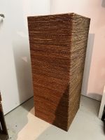 Pflanzentopf braun rechteckig Korb mit Metalleinsatz