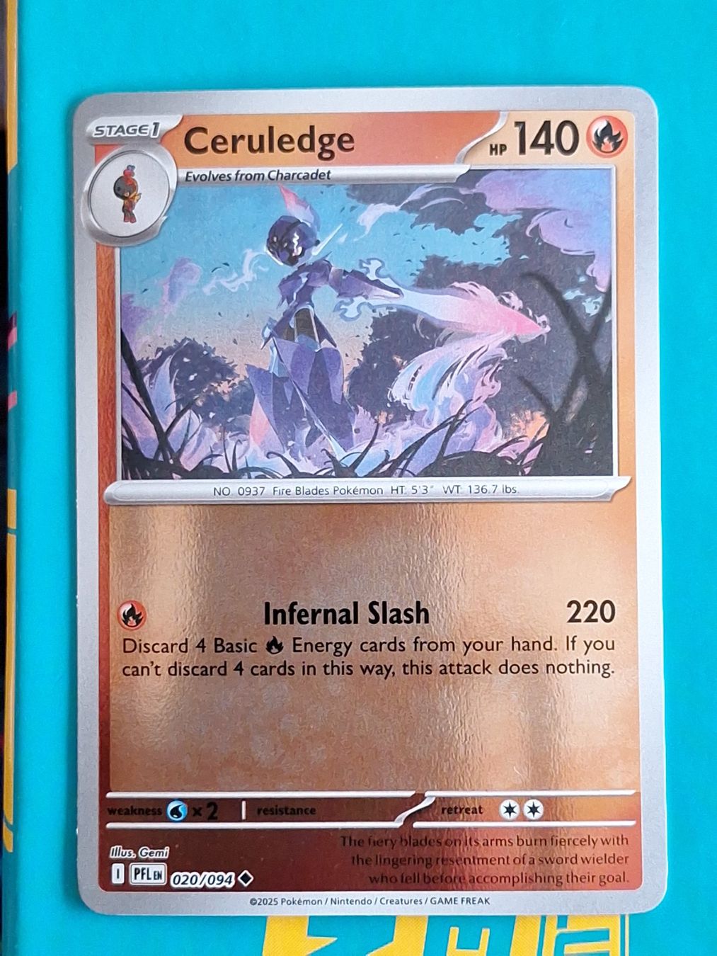 Pokémon Carte collezionabili: Ceruledge - Reverse Holo - Pokemon Phantasmal Flames – Usato da Altstätten SG venduto da GGsGameshop