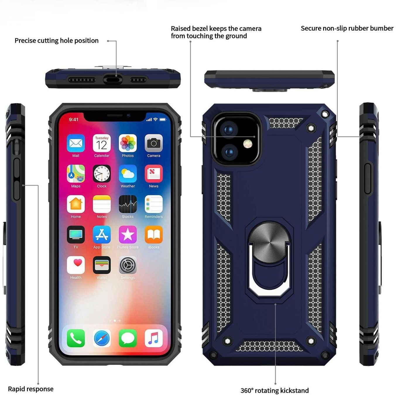 Cover & Protezioni schermo: iPhone 14 Pro Max Hülle Etui Ring Case Magnet Cover Coque – Nuovo e nell'imballaggio originale da Volketswil venduto da coverandmore 1