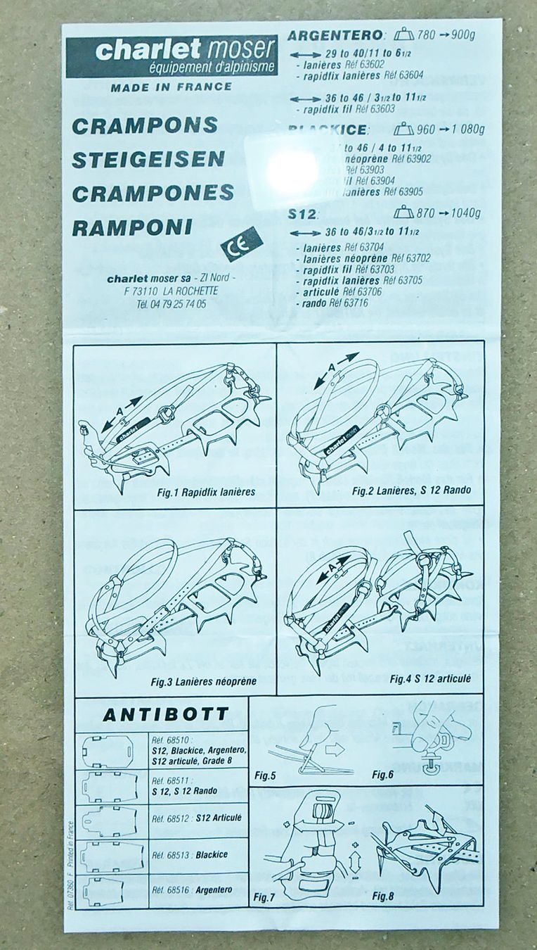 Altro in Alpinismo & Escursioni: Steigeisen: carlet moser - CRAMPONS – Nuovo (secondo la descrizione) da Edlibach venduto da habaum 7