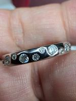 Bague argent avec diamants de moissanite certifiés GRA