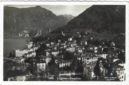 Alte AK Lugano-Paradiso, gebraucht, 1934, Top Zustand!