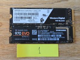 2x SSD NVMe M.2 512GB PCIe – Funktionsfähig