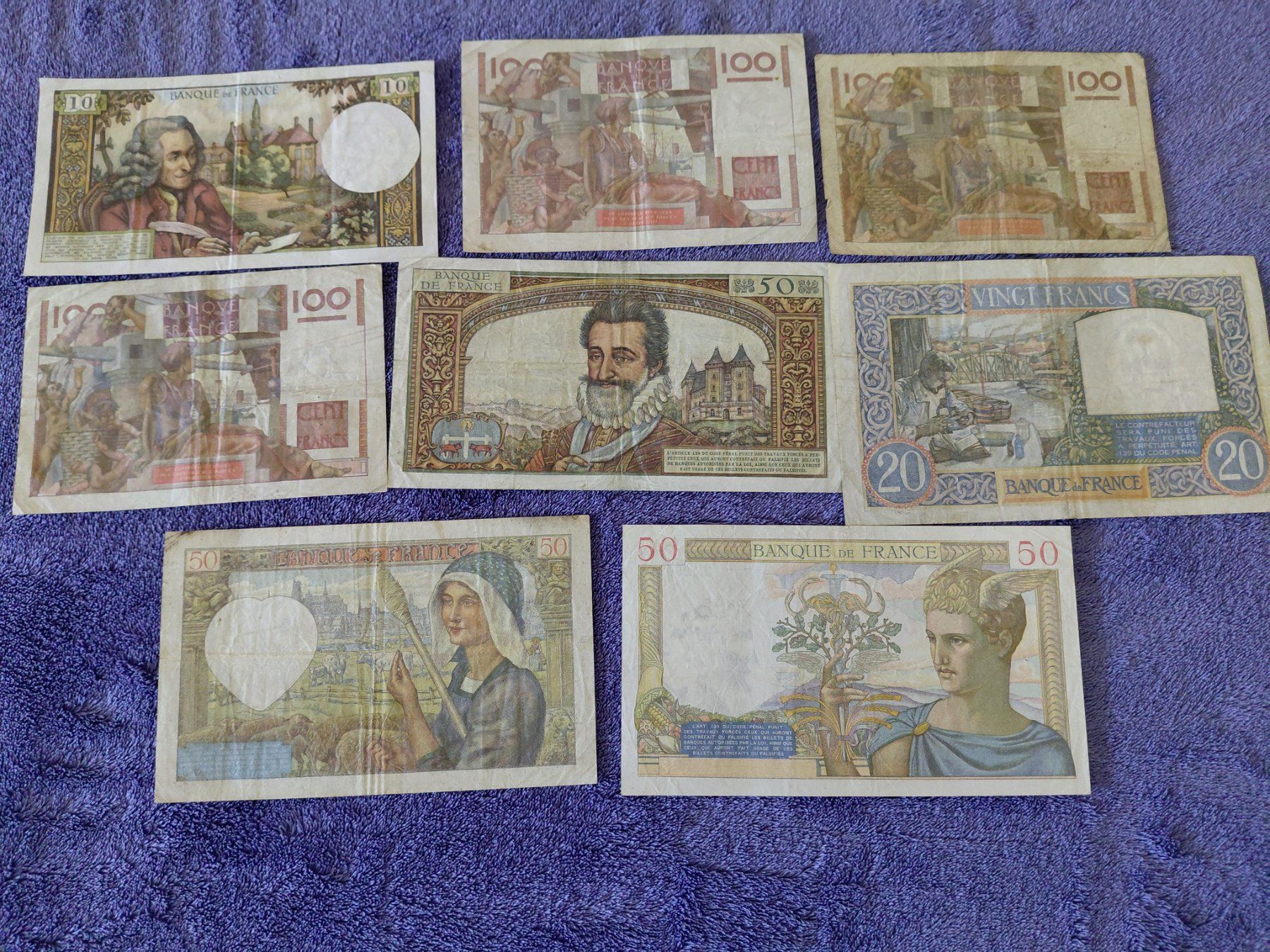Banknoten: Div, Banknoten Frankreich – Gebraucht aus Horw von Onurb008 1