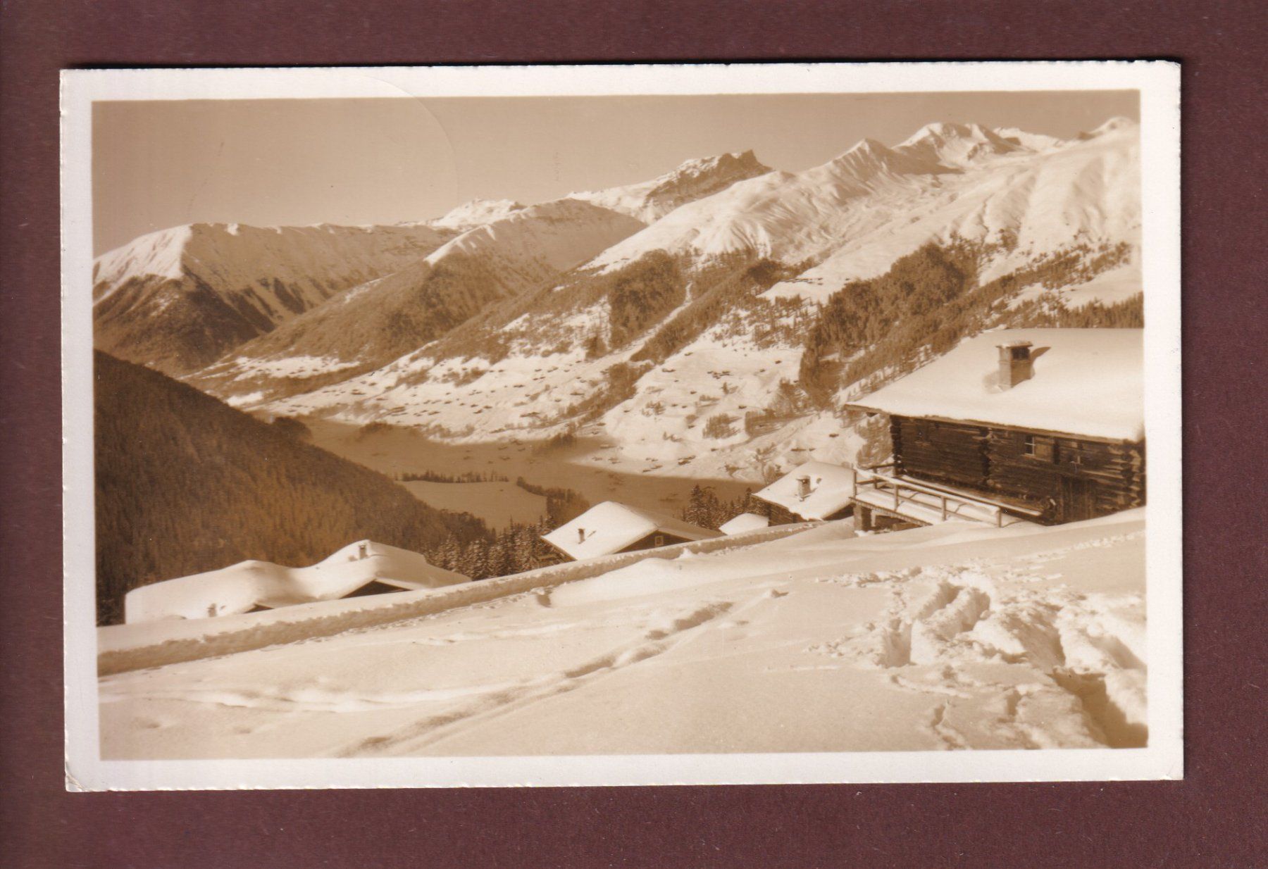 Cartoline postali: DAVOS - Clavadeler-Alp - 1956 – Usato da Pully venduto da nicecards
