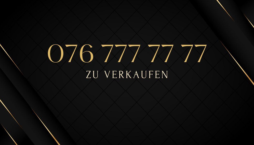 PrePaid-Karten: 076 777 77 77 Exklusive Telefonnummer! Handynummer – Neu (gemäss Beschreibung) aus Regensdorf von