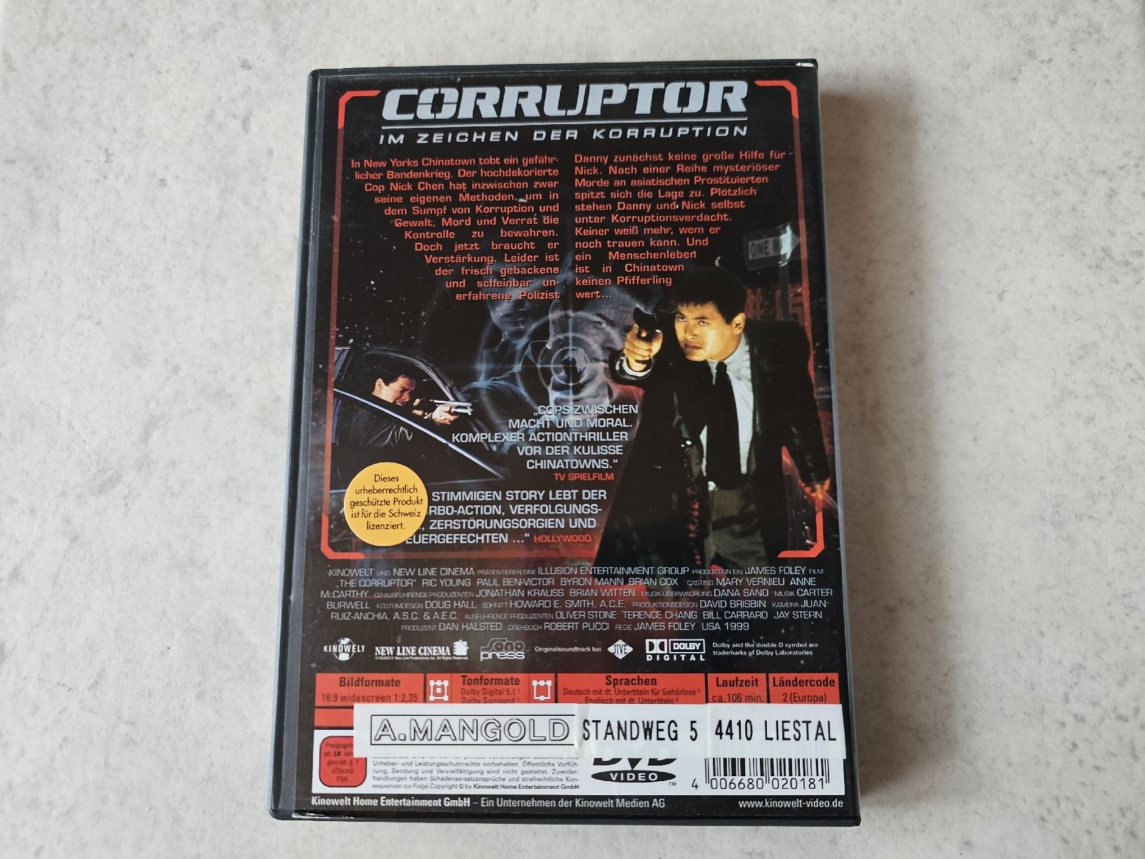 Alle DVDs: Corruptor  -  Im Zeichen der Korruption – Gebraucht aus Schneisingen von backstore24 1