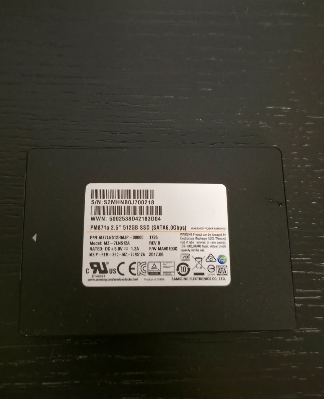 Samsung Harddisks: SAMSUNG SSD 512GB – Gebraucht aus Zug von JOPAAA77