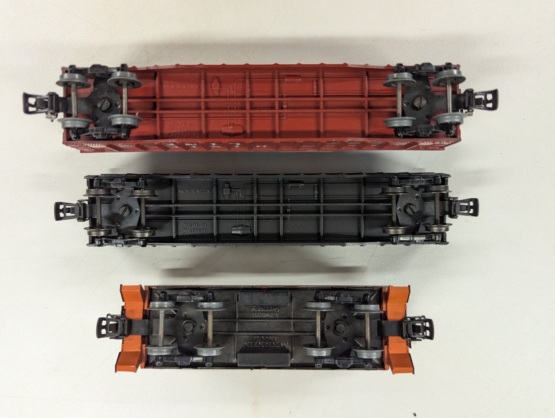 Märklin Modellini di ferrovie: Wagons de marchandises USA Märklin. – Usato da montcherand venduto da Niollu 2