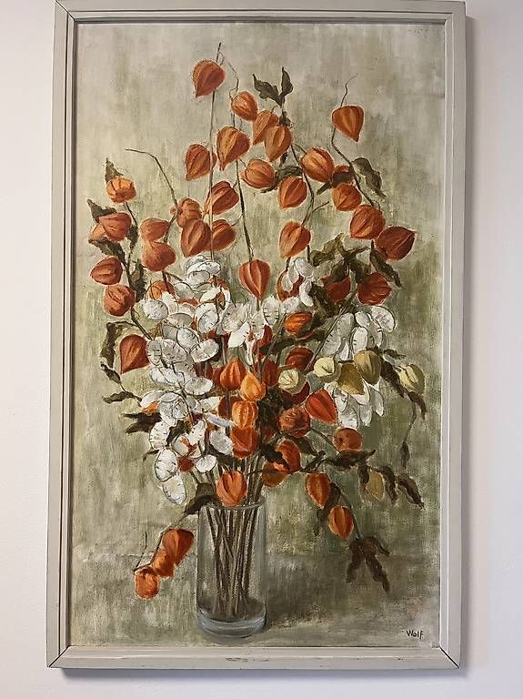 Gemälde: Ölgemälde Lampionblumen – Gebraucht aus Gampelen von Chutz444