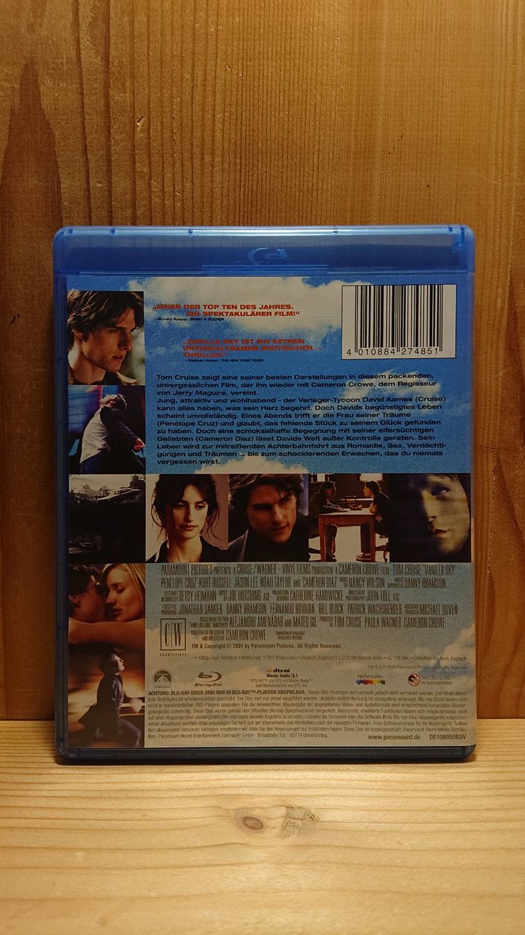 Tutti i DVDs: VANILLA SKY Blu-Ray mit Tom Cruise – Usato da Wilderswil venduto da Exebub 1