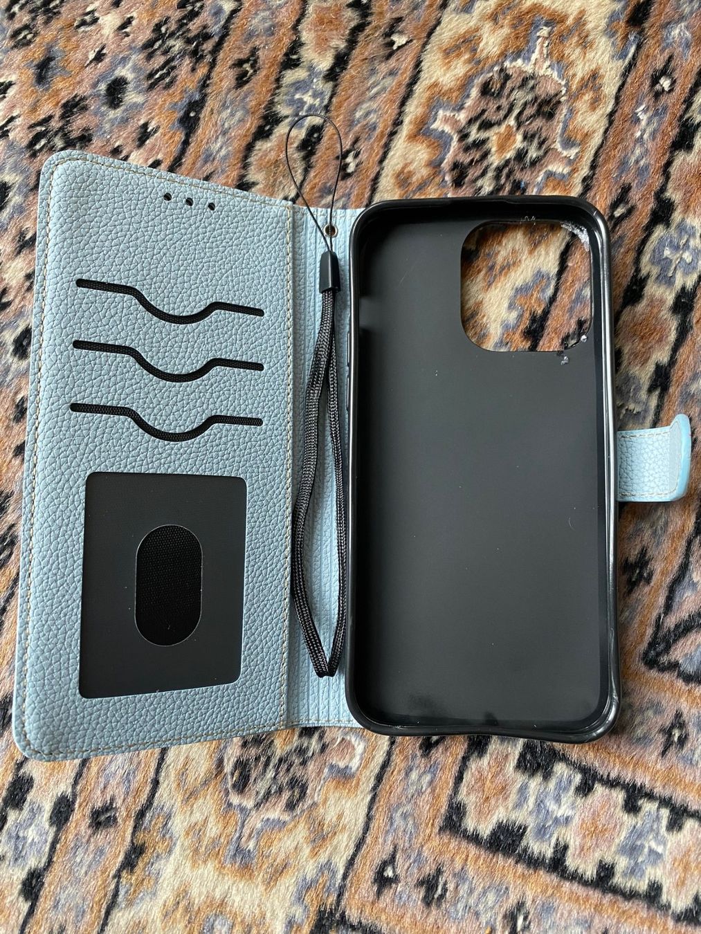 Apple Cover & Protezioni schermo: iPhone 14 Pro Hülle hellblau Leder Optik neuwertig! – Usato da Bischofszell venduto da sonixx 1