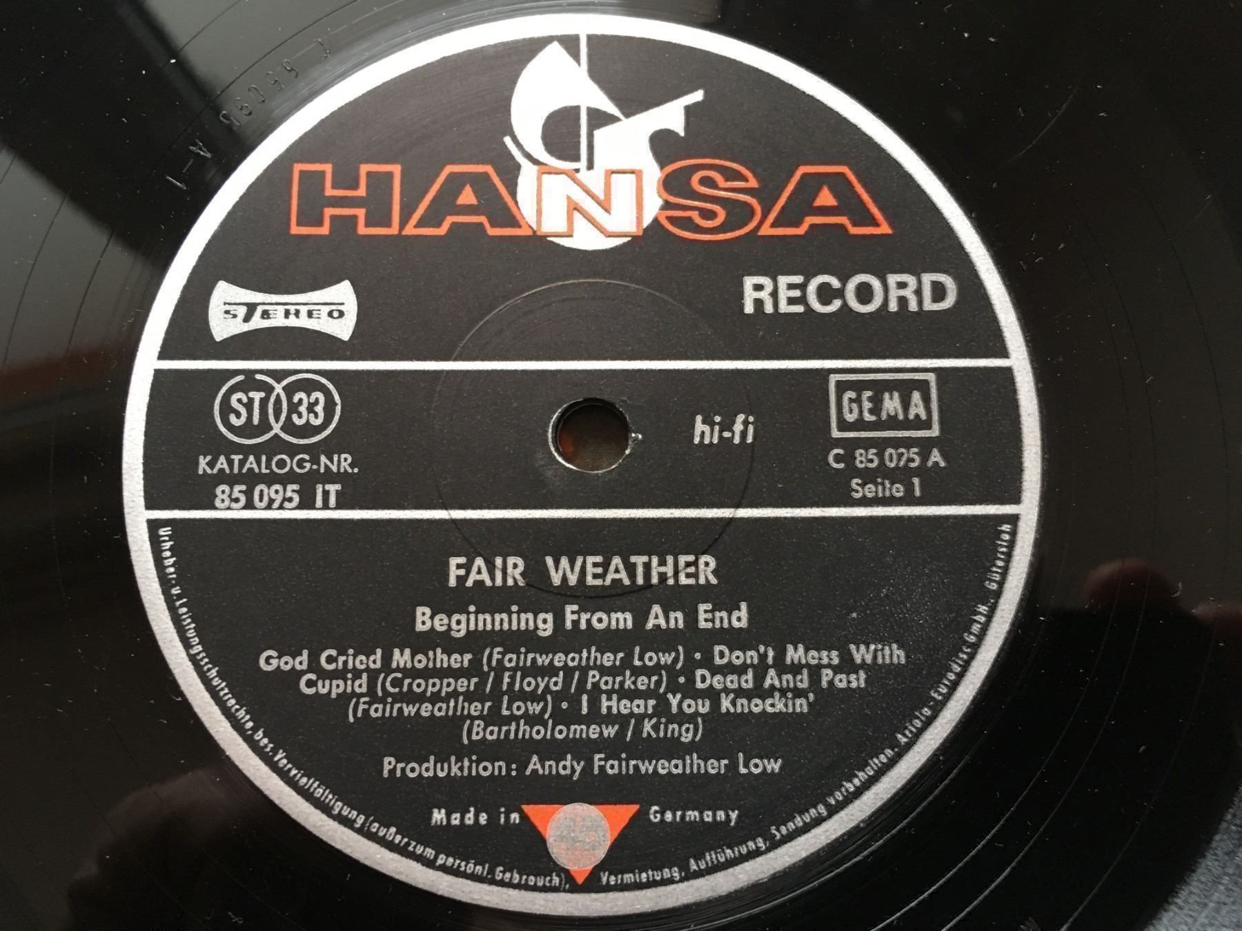 Dischi in vinile: Fair Weather -  Beginning From An End – Usato da Uster venduto da mojorisin01 3