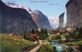 Lauterbrunnen  BE  mit Staubbach      um 1927