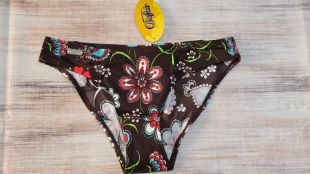 ​👙 Buffalo Bikini Hose - 36 - Braun mit Blumen Muster