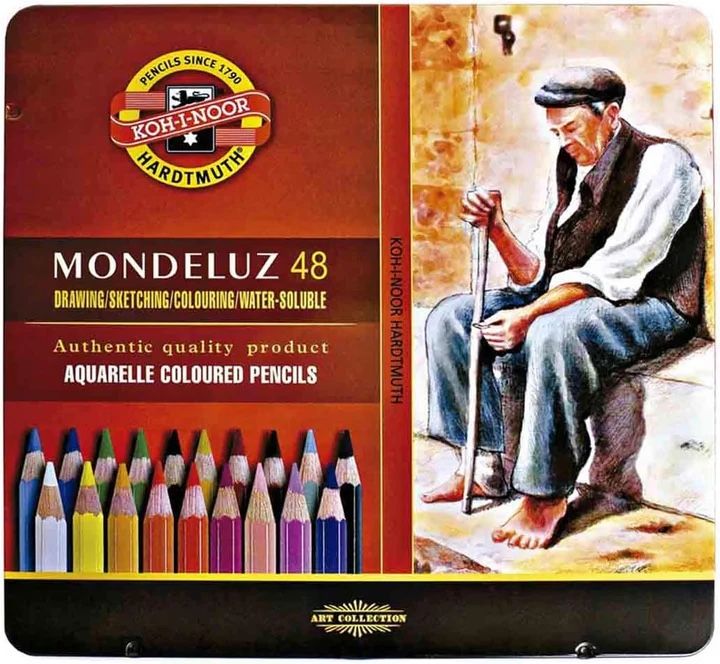 Koh-I-Noor MONDELUZ Aquarellstifte Landschaft, 24 Stifte im Metalletui