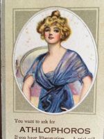 🟡ANTIK Historisch Medizin Werbekarte Athlophoros um 1900