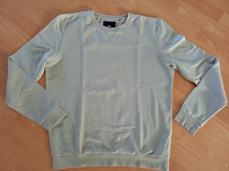 Herren-Sweatpullover in hellem oliv, Gr. S von C&A