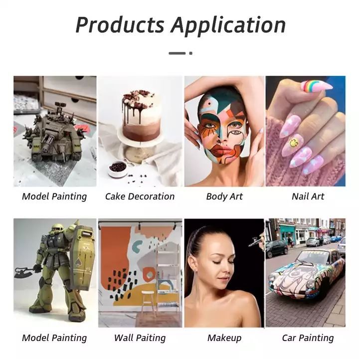 NEWFUN Airbrush Set Mit Kompressor - Tragbar Kabellos Für Schminke, Tattoo, Kuchen 0.3mm Düse