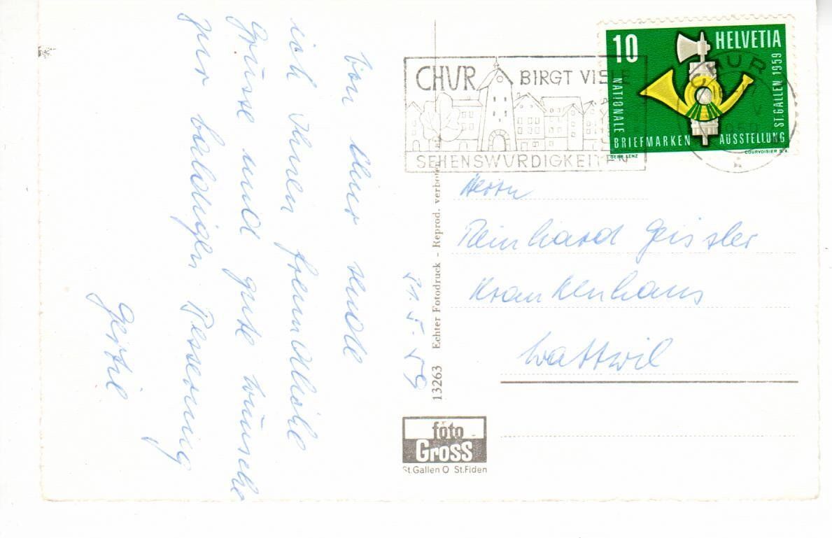 Ansichtskarten: Chur – Gebraucht aus Wolhusen von Curver9 1