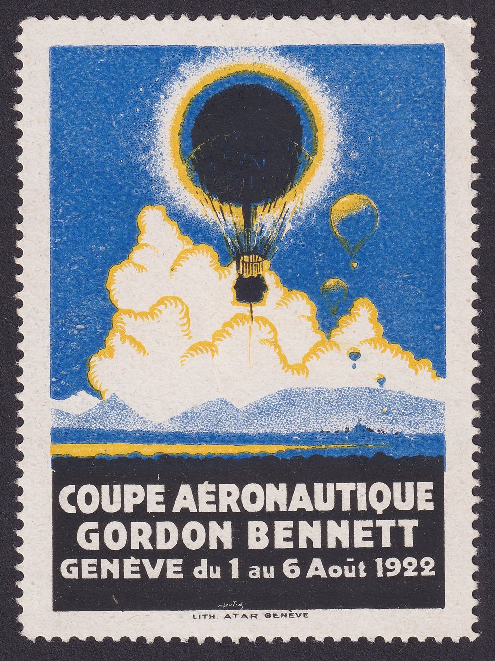 Tutti i francobolli: Flugspende Vignette 1922.1 Gordon Bennett, postfrisch ** – Usato da Ebikon venduto da SilvioFreund
