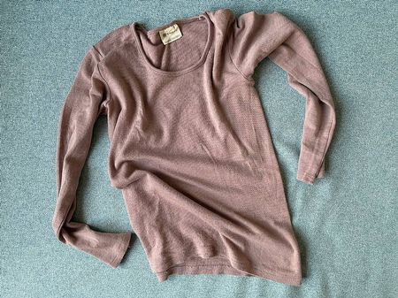 Langarmshirt Engel Wolle/Seide Grösse M