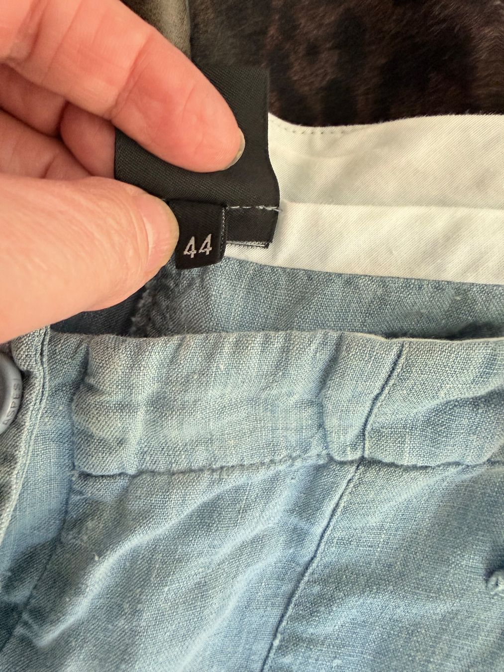 Aspesi Pantaloni: Aspesi Leinen Cargo Hose, Gr. 40, hellblau, Top Zustand – Nuovo (secondo la descrizione) da Zürich venduto da Reloved2020 5