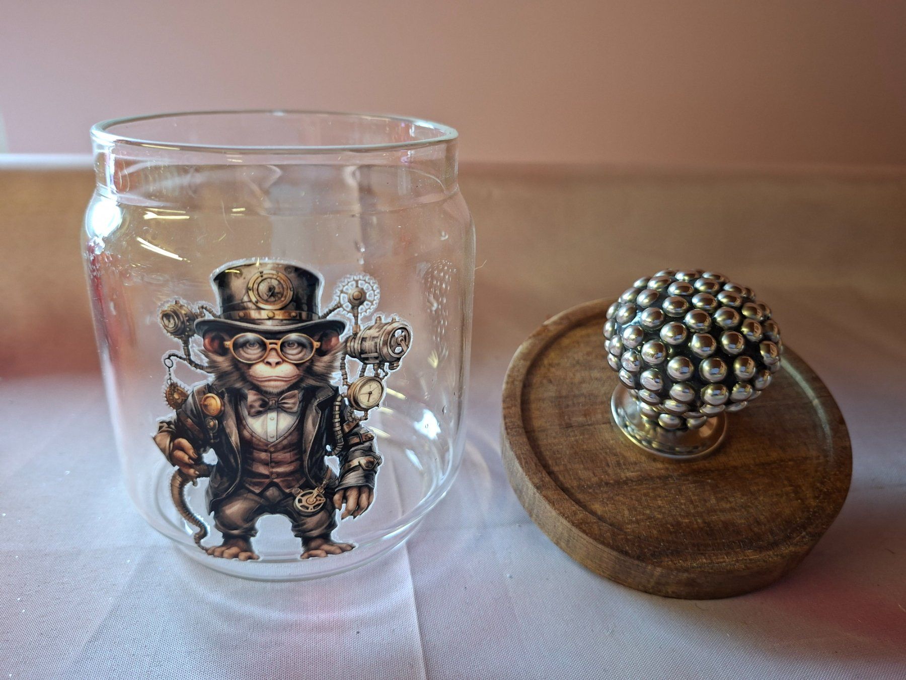 Alle Dekorationen: neu: Glasdose mit Affe Steampunk – Neu und originalverpackt aus Nassen von verrueckt 1