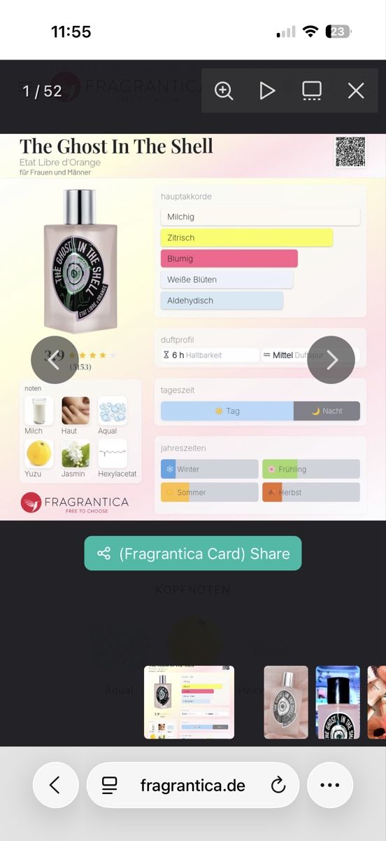 Parfum & Eau de Toilette: "The Ghost In The Shell" -2. ml – Gebraucht aus Sursee von nri_sbv9 2
