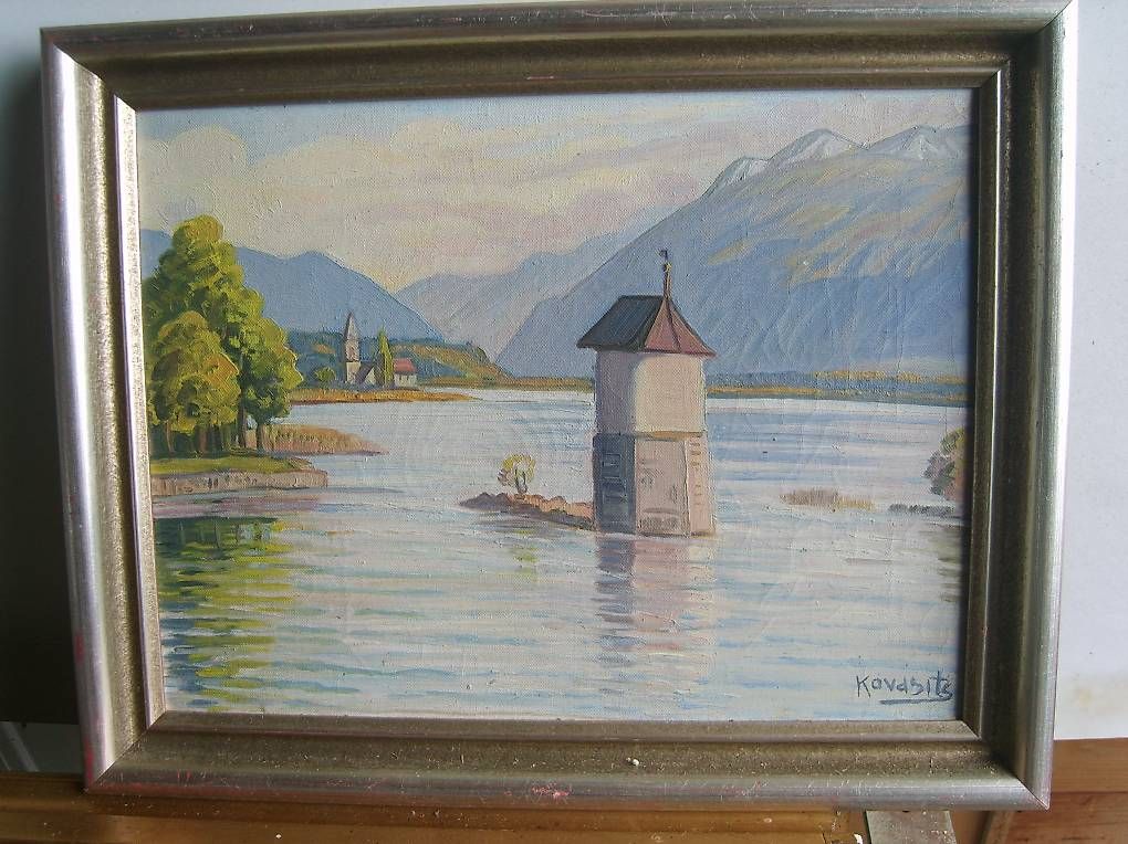 Dipinti: Kovasits Gemälde Rapperswil see – Usato da Zürich venduto da capo-capo 2