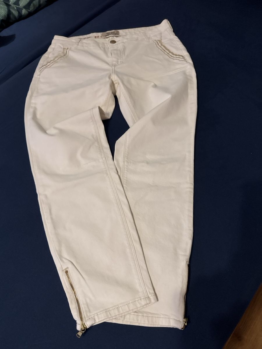 Mos mosh Jeans: Ganz schöne hellbeige Jeans von MOSMOSH – Gebraucht aus Fürstenau von Du-01
