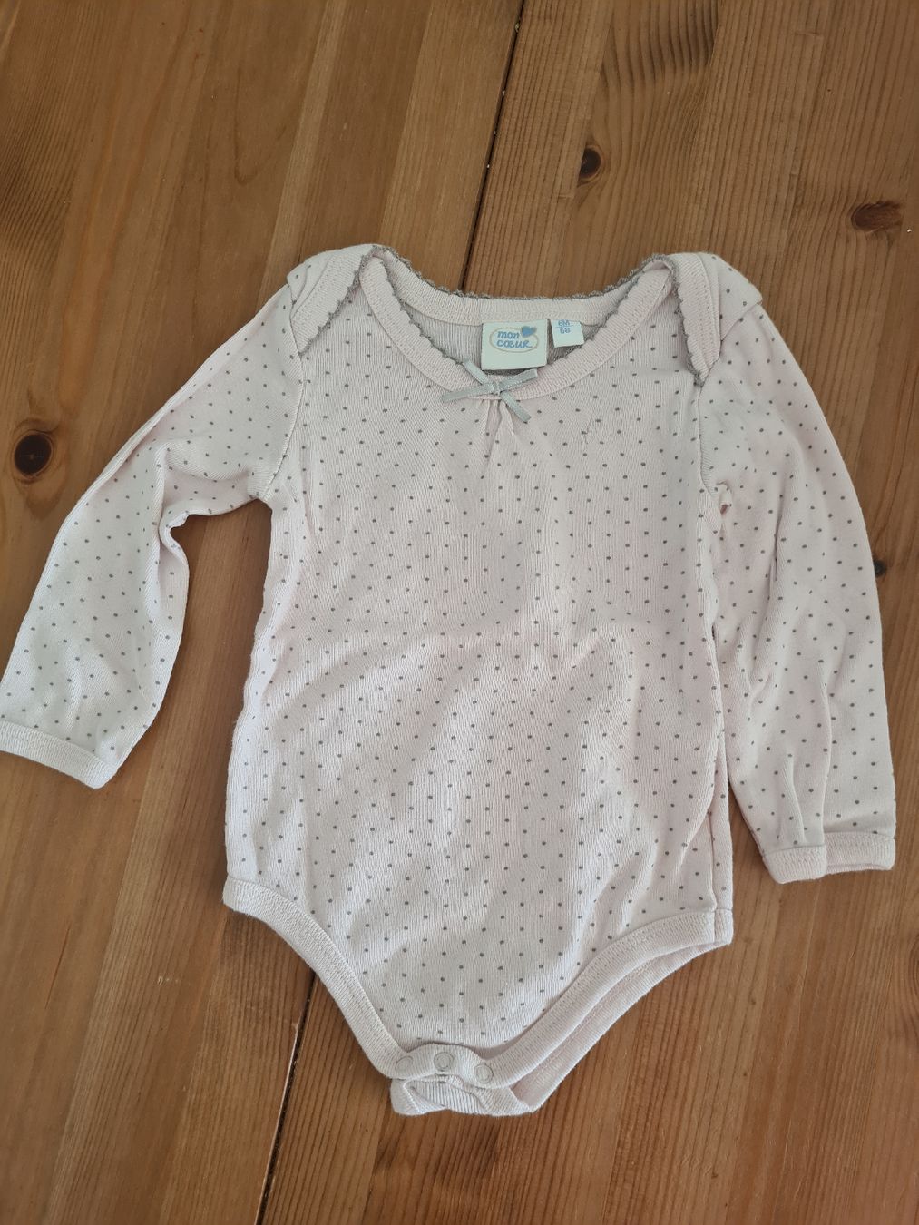Biancheria intima: Body langarm rosa Grösse 68 mit Punkten – Usato da Horw venduto da Mirii91