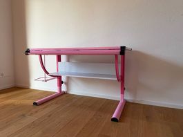 Kinderschreibtisch pink  höhenverstellbar, 117 x 65 cm