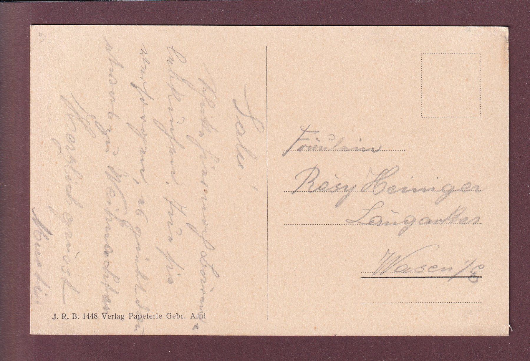 Cartoline postali: MÜNCHENBUCHSEE - Kranken-Asyl Wyss – Usato da Pully venduto da nicecards 1