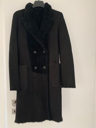 Manteau noir en 100% peau d'agneau de Closed (T. 34-36)