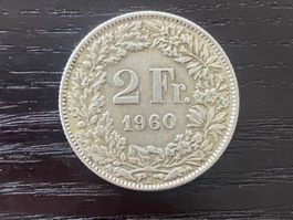 1 x 2 Franken Schweiz 1960 – zirkuliert