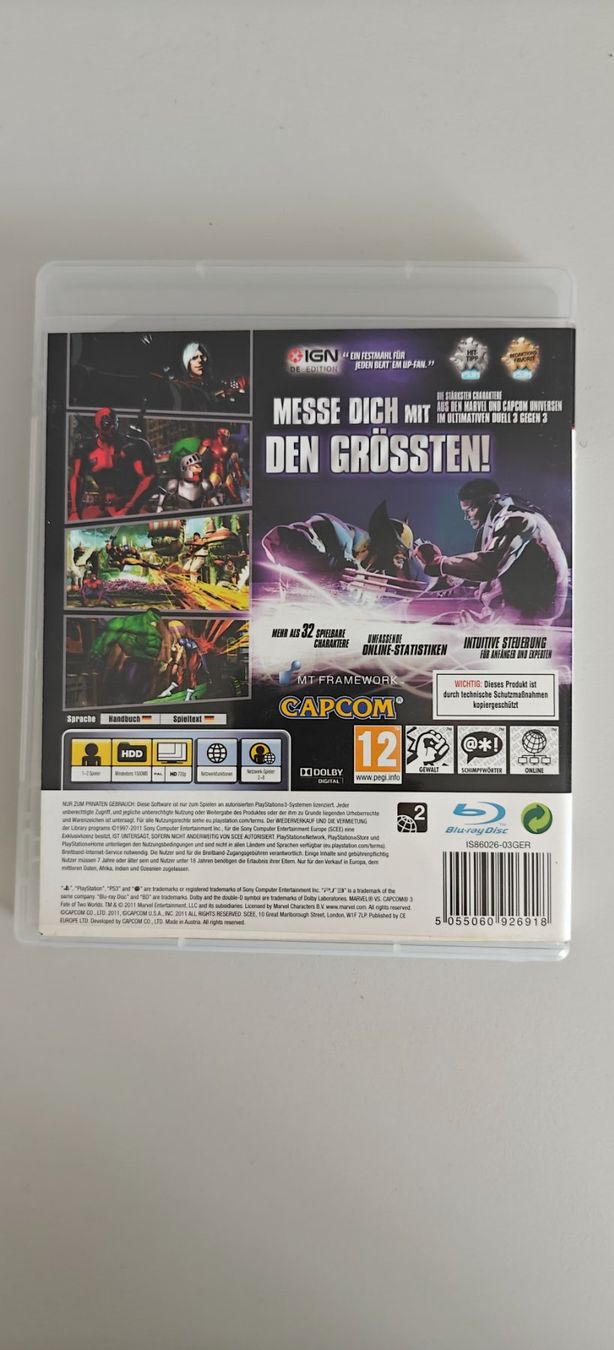 Sony Giochi: Marvel vs. Capcom 3 PS3 Spiel top Zustand – Usato da Kleinandelfingen venduto da RetroDomi 2
