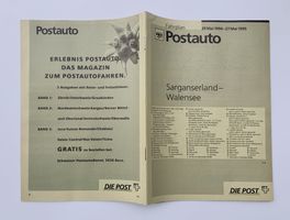 Sarganserland Walensee Postauto PTT Bahn Fahrplan Auszug
