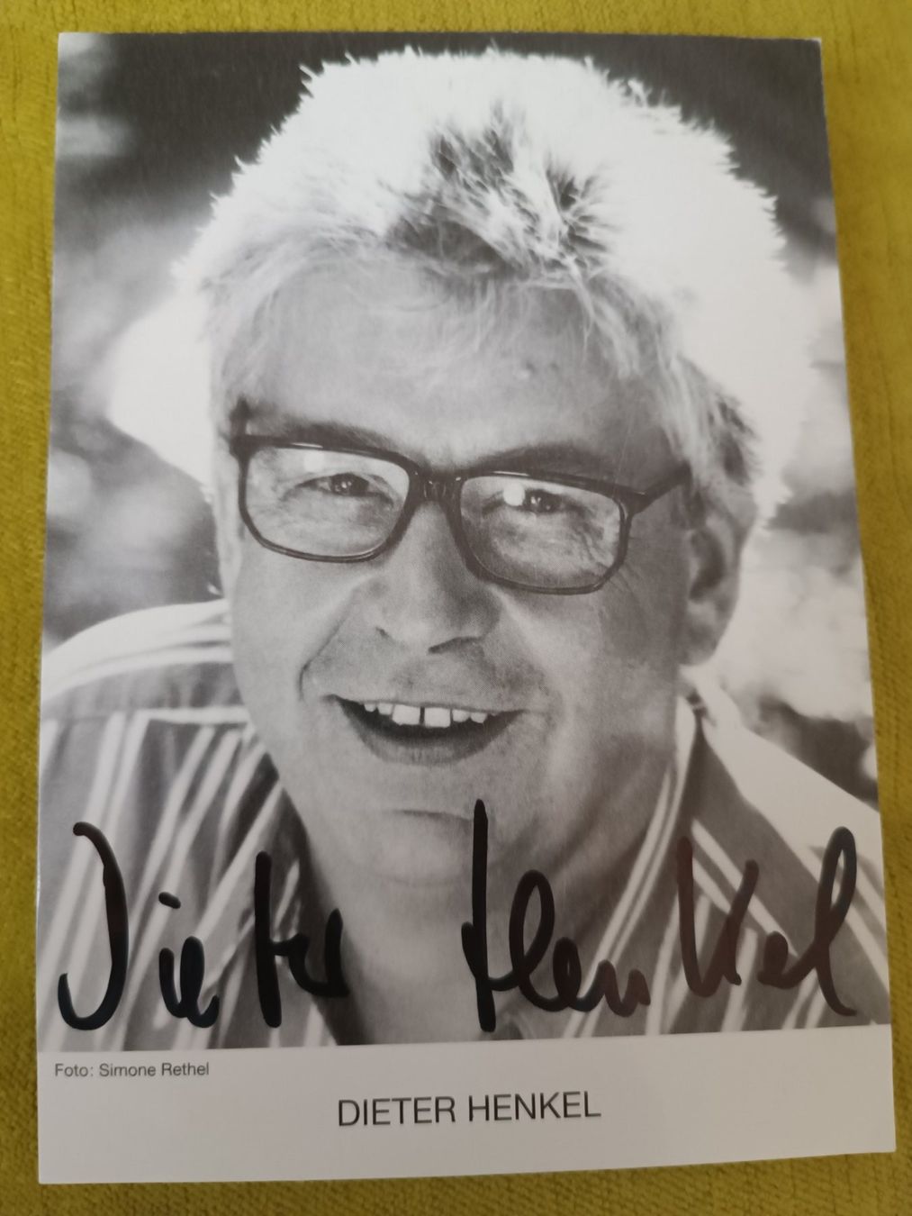 Autografi: Dieter Henkel - verstorben 2016 - handsigniert – Usato da Menziken venduto da Autogramme