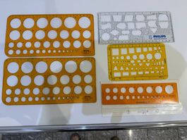 Schablonen 5 Stk, Rotring, Rumold, EDMZ+Philips