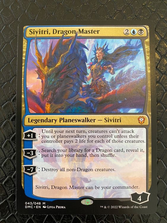 Magic: The Gathering Foil Etched Sivitri, Dragon Master Card - Commander MTG  Near Mint