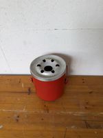 Vintage Wandaschenbecher Metall rot