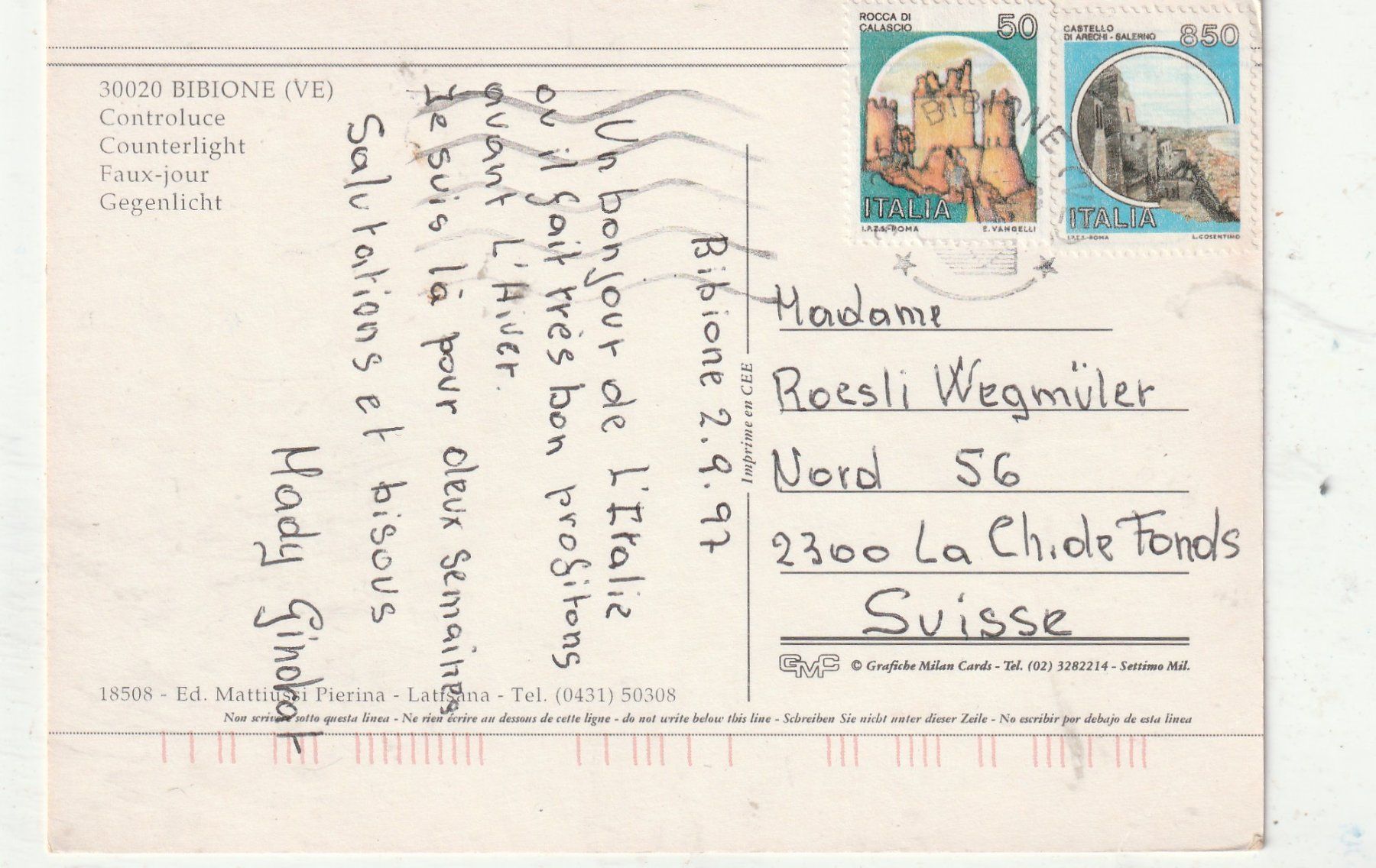 Cartoline postali: Bibione – Usato da Lumbrein venduto da made02 1